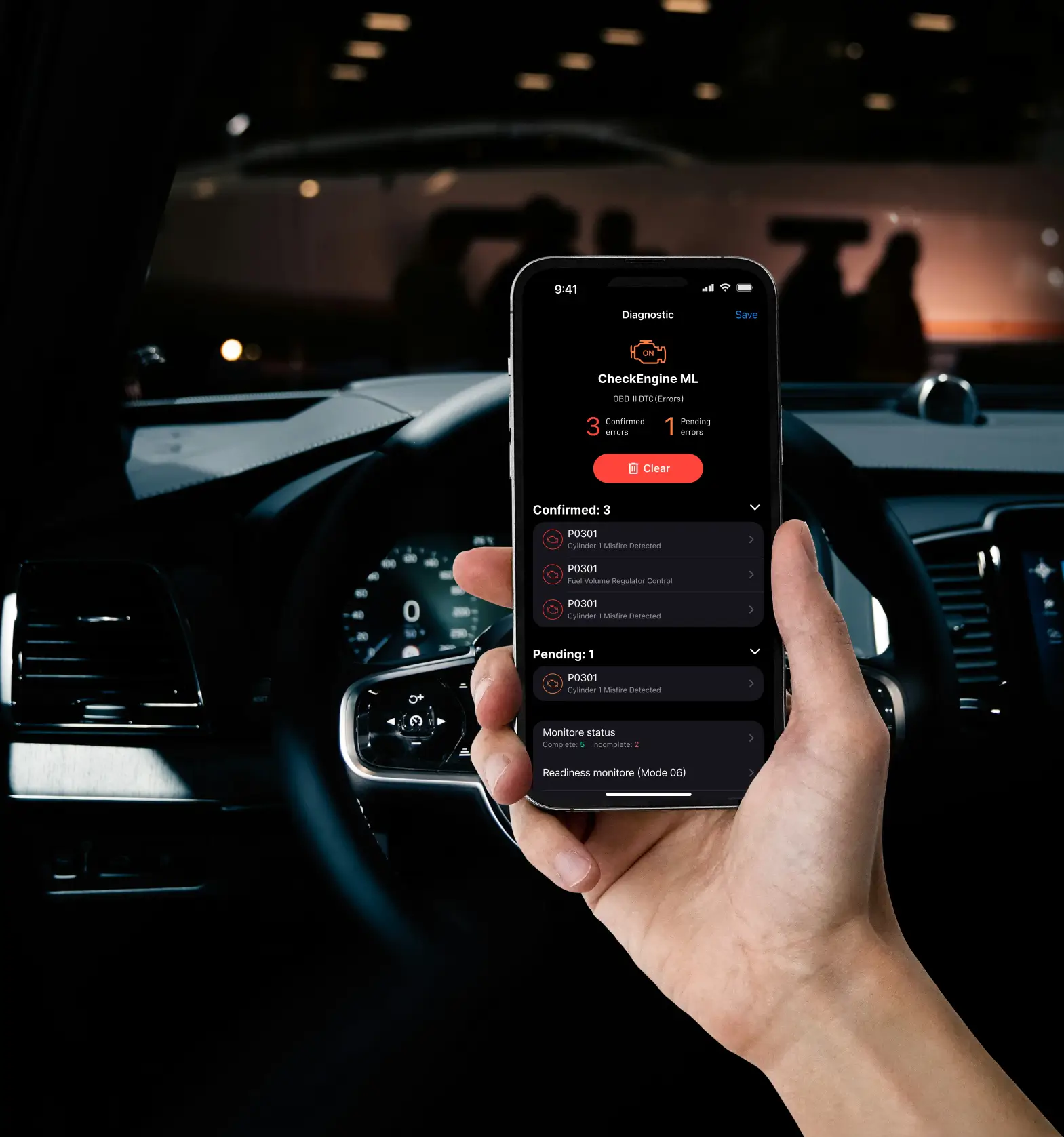 inCarDoc web portal interface